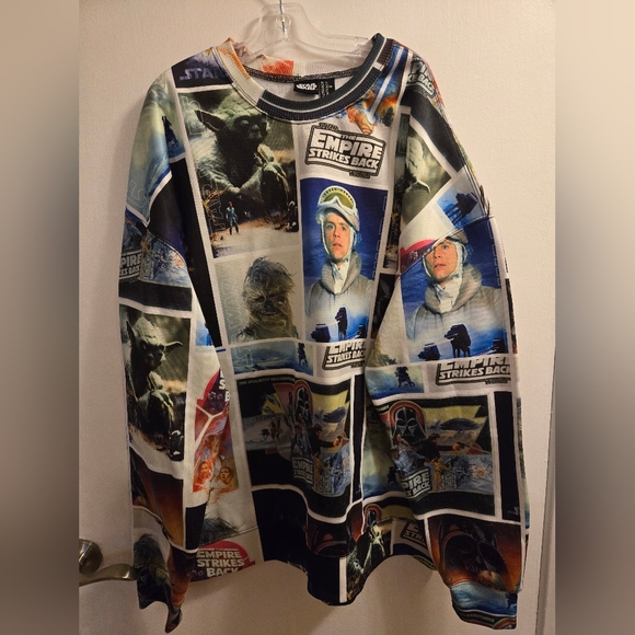 Star Wars Sweatshirt Men's  Pullover Empire Strikes Back 80s Size XL - Picture 6 of 12